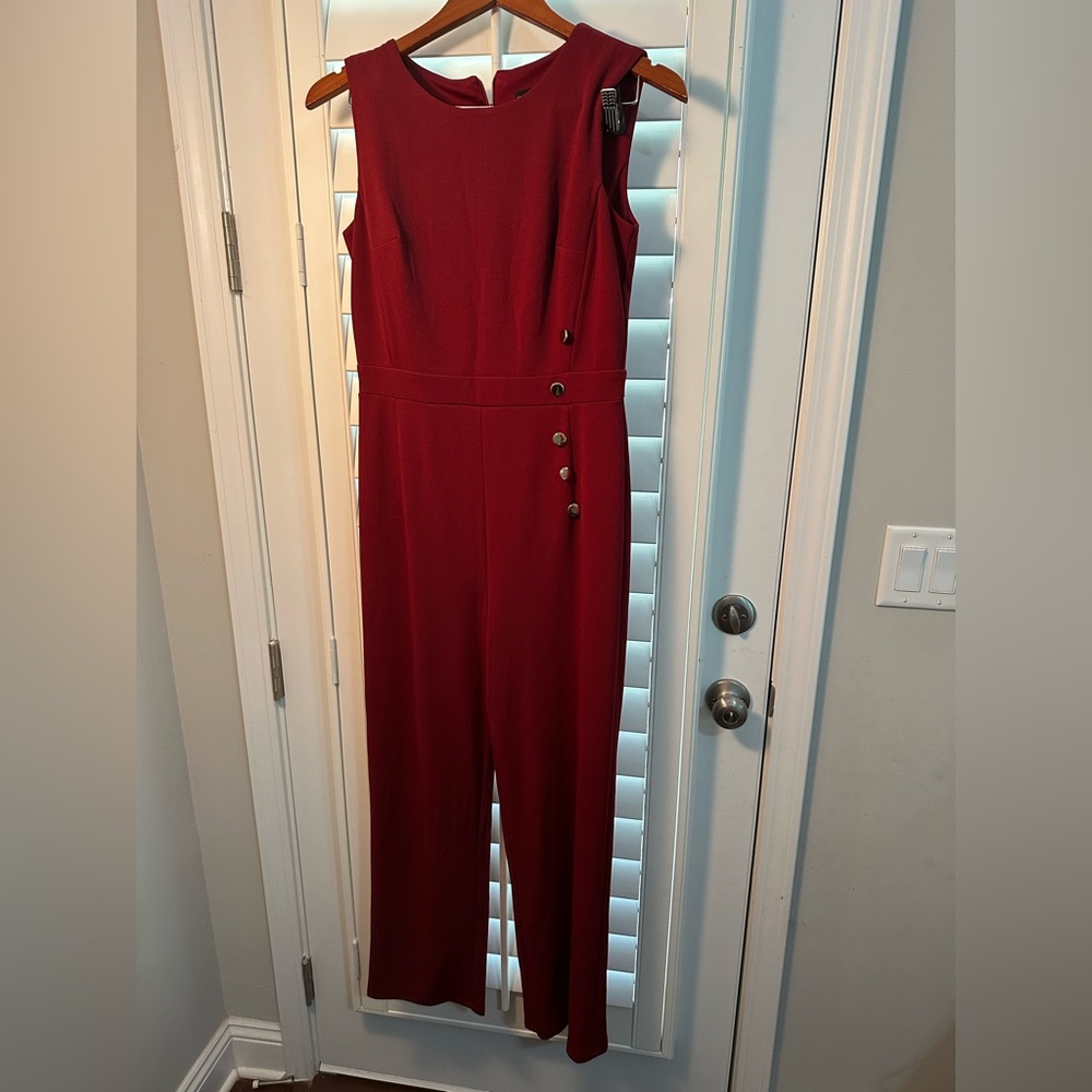 Kate and Lily dark red jumpsuit